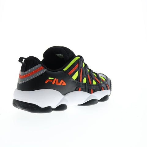 Fila Stackhouse Spaghetti Low Mens Black Leather Athletic Basketball Shoes