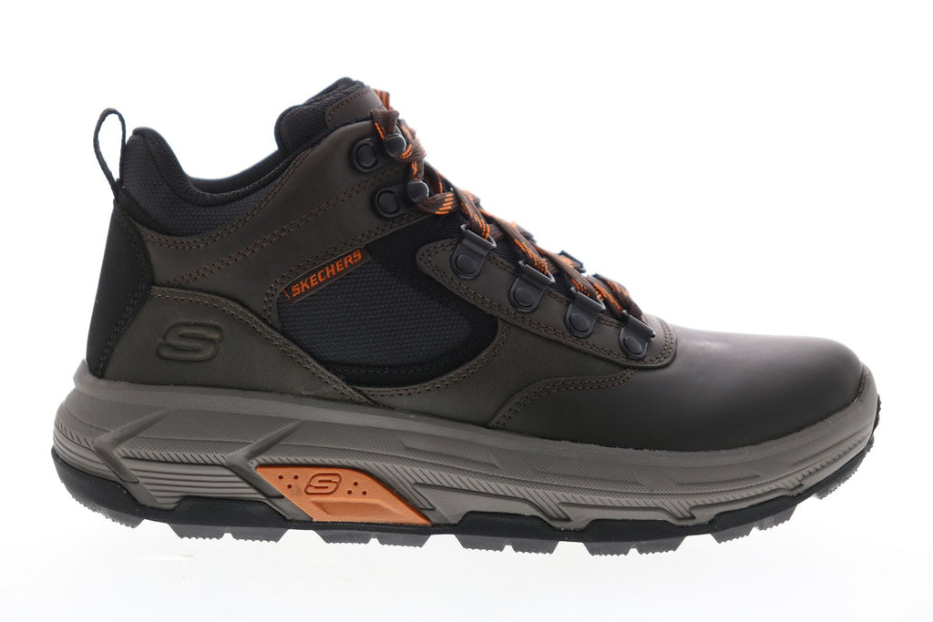 Skechers Max Stout Onvoy 204200 Mens Brown Leather Lace Up Hiking Boot - Ruze Shoes