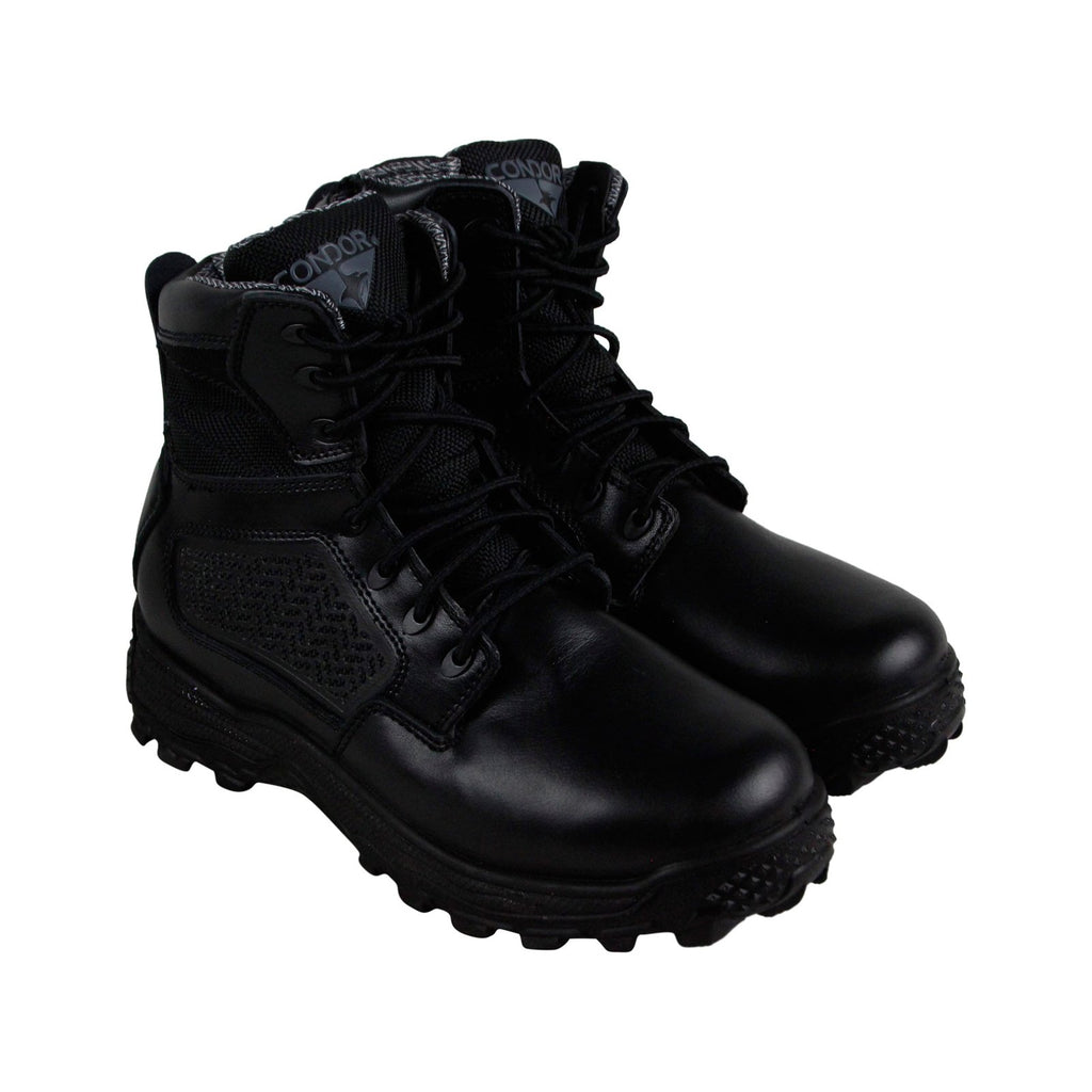 Condor Garner Tactical 235002 Mens Black Leather Lace Up Boots