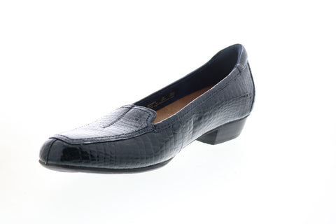 Clarks Timeless 26082700 Womens Black Narrow Leather Loafer Flats Shoes