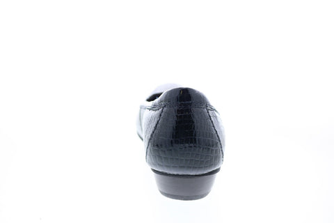 Clarks Timeless 26082700 Womens Black Narrow Leather Loafer Flats Shoes