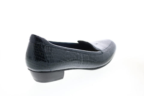 Clarks Timeless 26082700 Womens Black Narrow Leather Loafer Flats Shoes