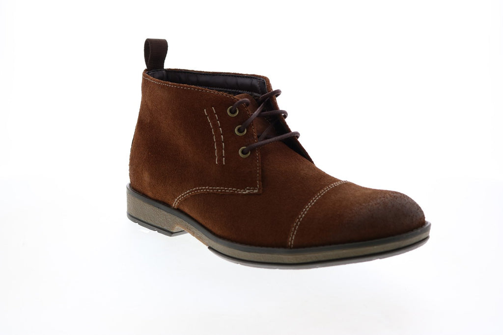 Clarks Hinman Mid 26127747 Mens Brown Suede Lace Up Chukkas Boots