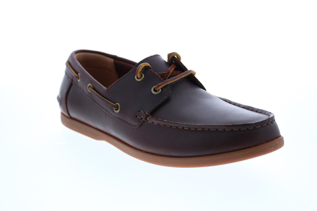 Clarks Morven Sail 26132480 Mens Brown Leather Loafers Slip Ons