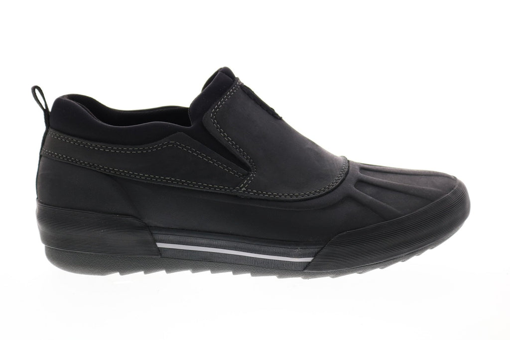 Clarks Bowman Free Mens Black Wide Leather Lifestyle Sneakers