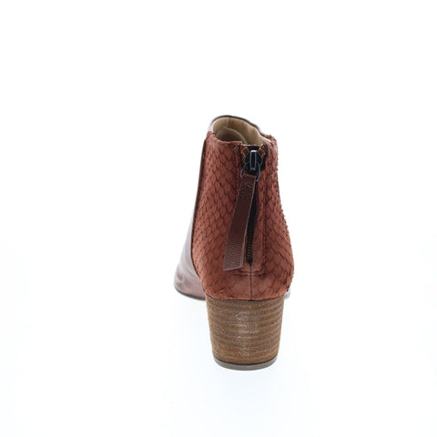 Clarks Spiced Ruby 26139158 Womens Brown Leather Zipper Ankle & Booties Boots