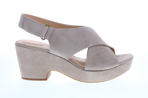 Clarks Maritsa Lara 26140120 Womens Beige Suede Slingback Sandals Shoes