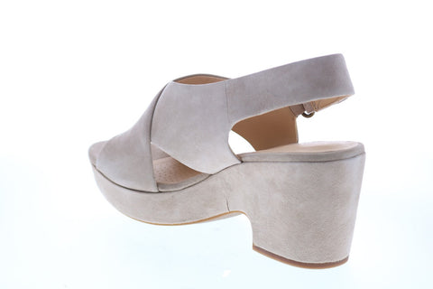 Clarks Maritsa Lara 26140120 Womens Beige Suede Slingback Sandals Shoes
