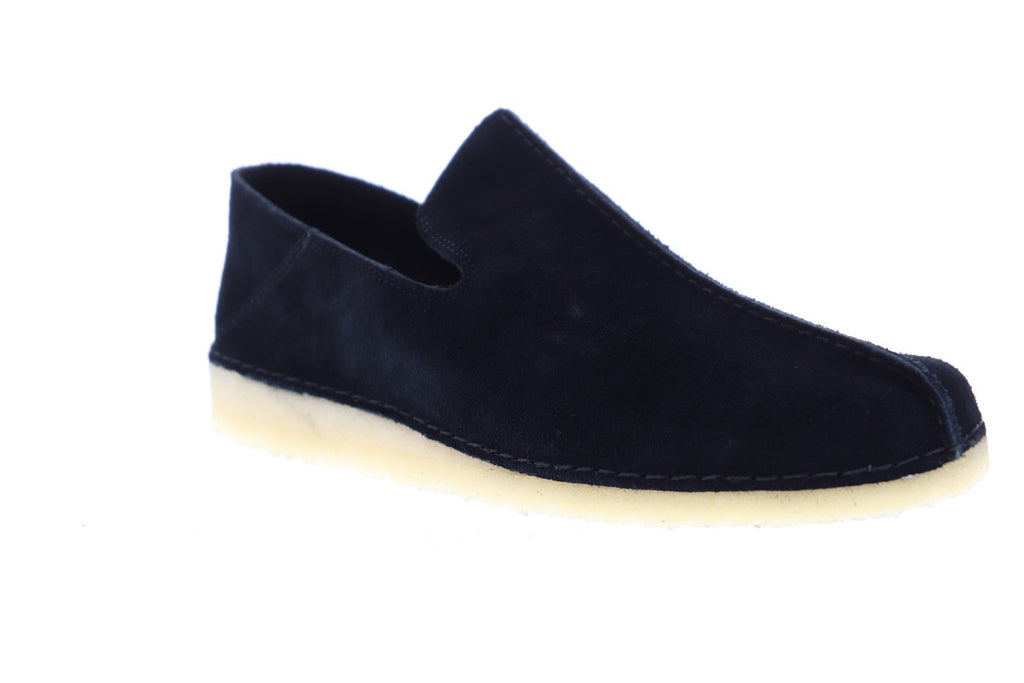 Clarks Skye 26141993 Mens Black Suede Slip On Casual Loafers - Shoes