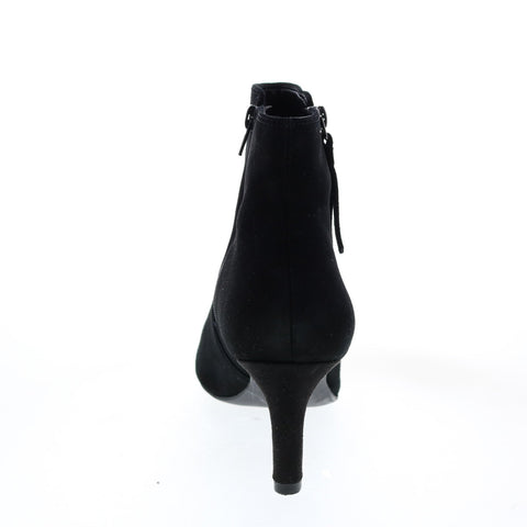 Clarks Calla Blossom 26143891 Womens Black Leather Ankle & Booties Boots