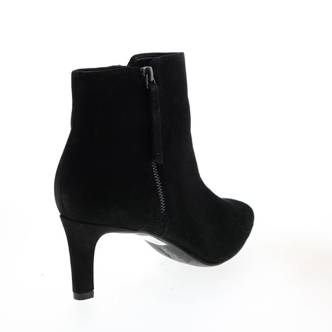 Clarks Calla Blossom 26143891 Womens Black Leather Ankle & Booties Boots