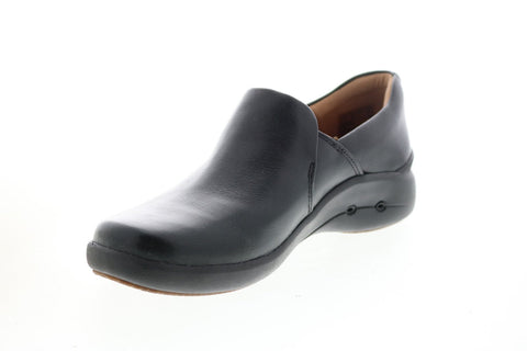 Clarks Un Loop 2 Step 26144352 Womens Black Leather Loafer Flats Shoes