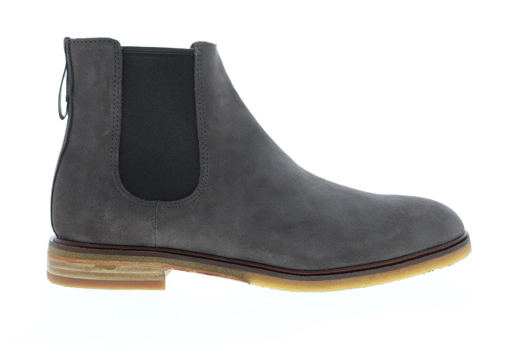 Clarks Men\'s Chelsea Boots in Gray Suede s-l400.jpg main image 2
