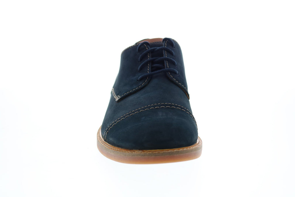 Clarks Atticus Plain Toe Derby - Navy Suede - Size 9 men’s Clarks Atticus Cap 26145342 Mens Blue Nubuck Cap Toe Oxfords  main image 3