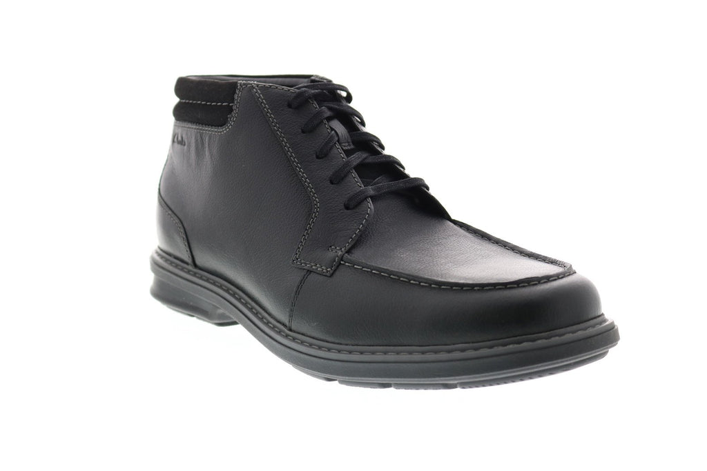 Clarks Rendell Rise 26145349 Mens Black Leather Lace Up Chukkas Boots