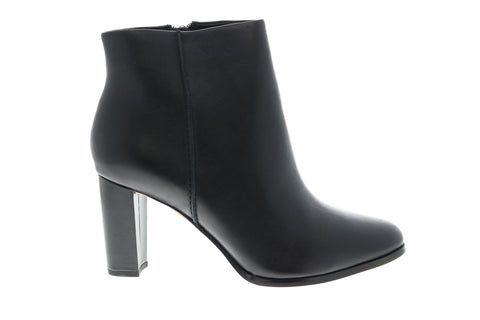 Clarks Kaylin Fern 26146297 Womens Black Leather Ankle & Booties Boots
