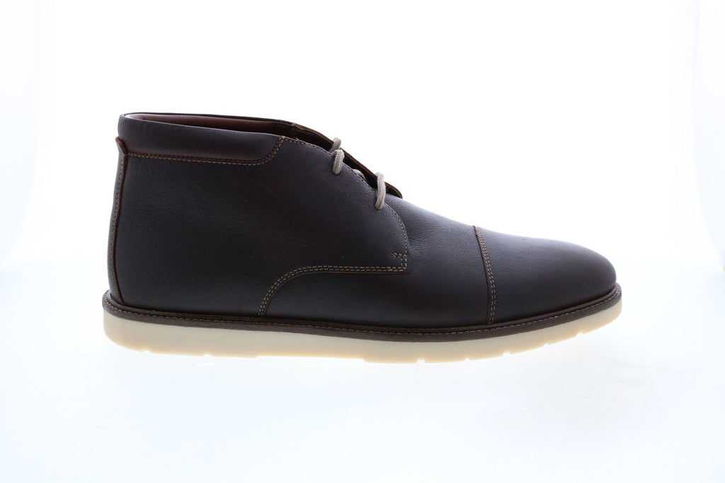 Clarks Grandin Top Chukka Boots Men\'s 13 Brown Leather Cap Toe Lace Up Casual‎ Clarks Leather Boots -Grandin Top Boots Dark Brown Tumbled  main image 4