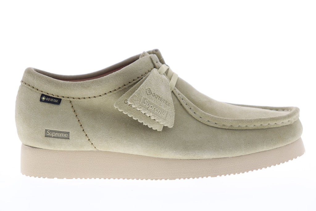 Clarks Wallabee Gore-Tex GTX Supreme Mens Beige Plain Toe Oxfords