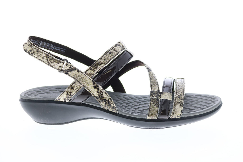 Clarks Sonar Pioneer Snake 26150170 Womens Brown Slingback Sandals