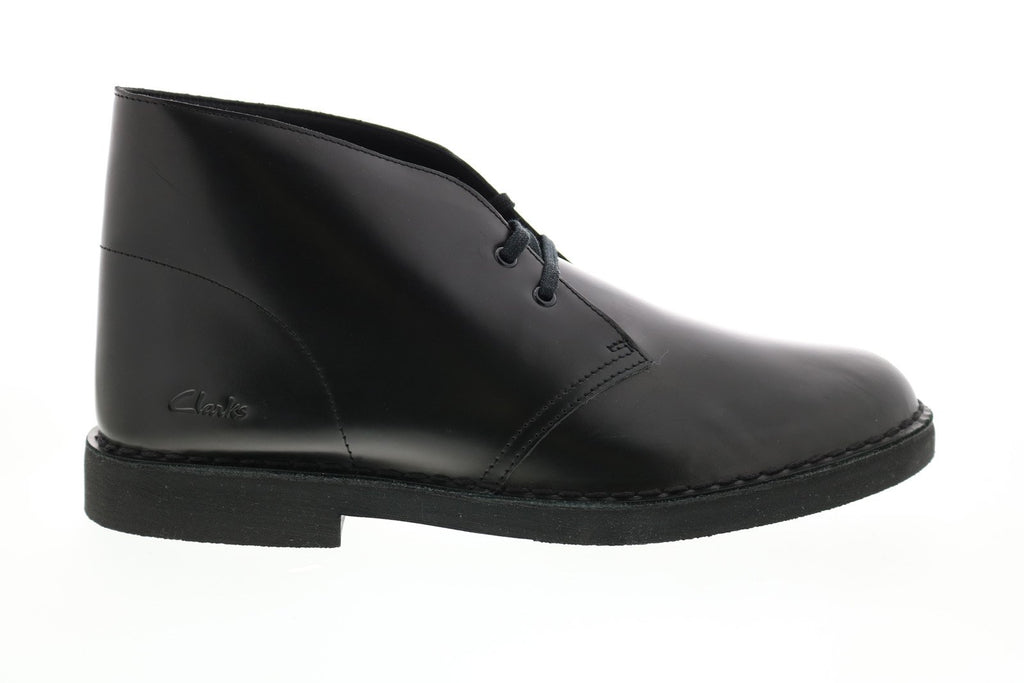 Clarks Desert Boot 2 26155496 Mens Black Leather Lace Up Deserts Boots