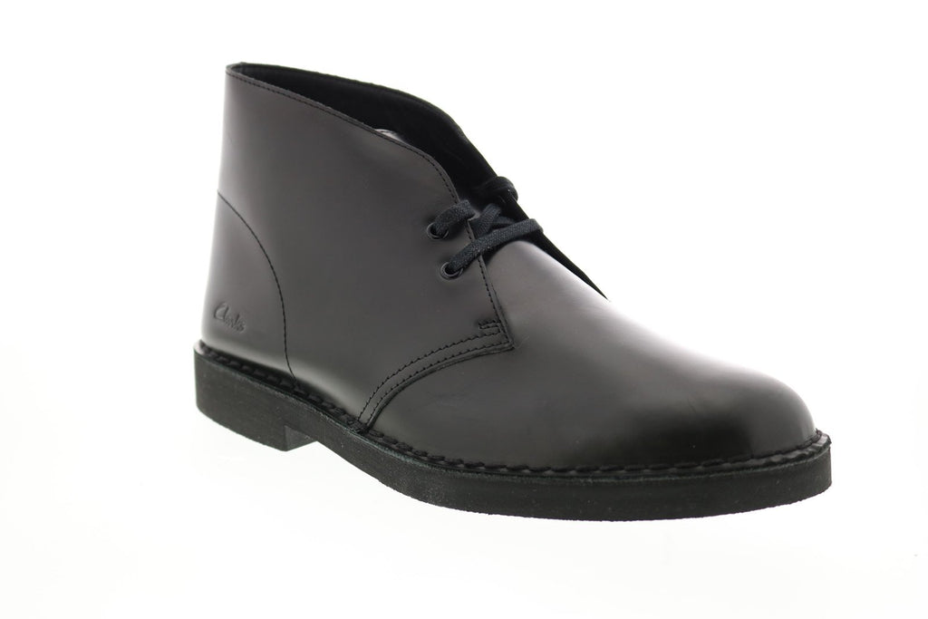 Clarks Desert Boot 2 26155496 Mens Black Leather Lace Up Deserts Boots