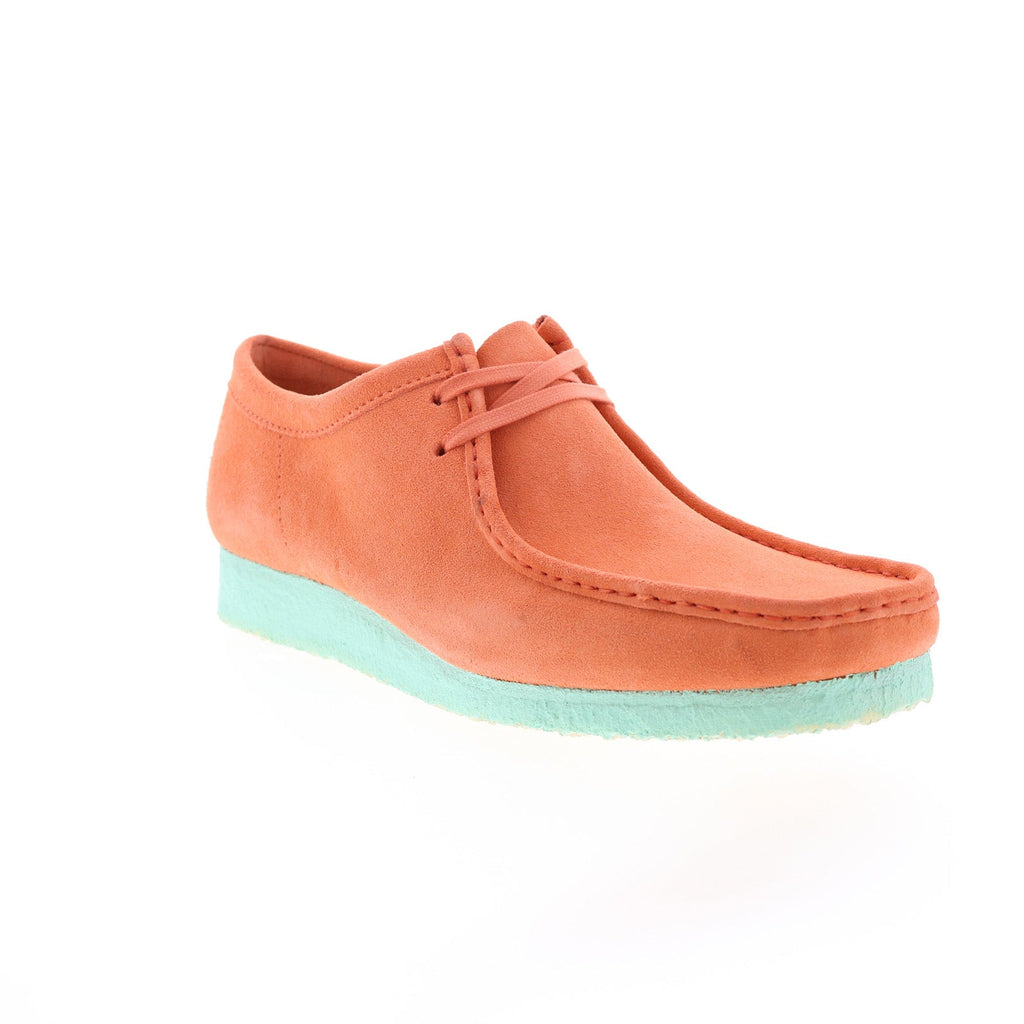 Clarks Wallabee 26157367 Mens Orange Suede Lace Up Chukkas Boots