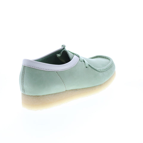 Clarks Wallabee 26165557 Mens Green Leather Lace Up Chukkas Boots