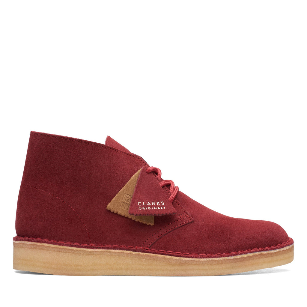 Clarks Desert Coal 26167865 Mens Red Suede Lace Up Chukkas  display picture 2