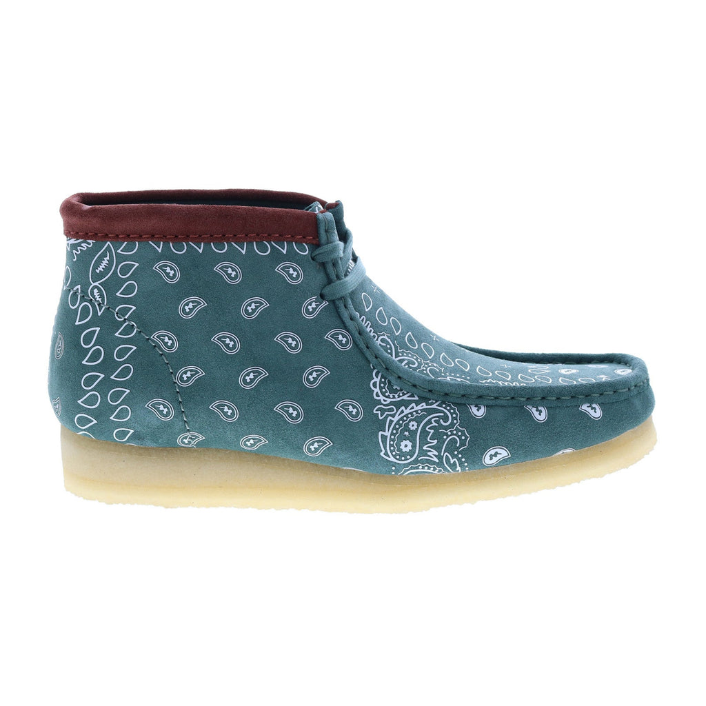 Clarks Wallabee Boot 26168803 Mens Green Suede Lace Up Chukkas Boots Ruze Shoes