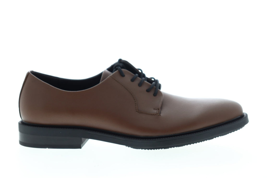 Calvin Klein Carl Smooth Calf 34F0750-ETW Mens Brown Plain Toe Oxfords - Ruze Shoes Calvin Klein Carl Smooth Calf 34F0750-ETW Mens Brown Plain Toe Oxfords - Ruze Shoes