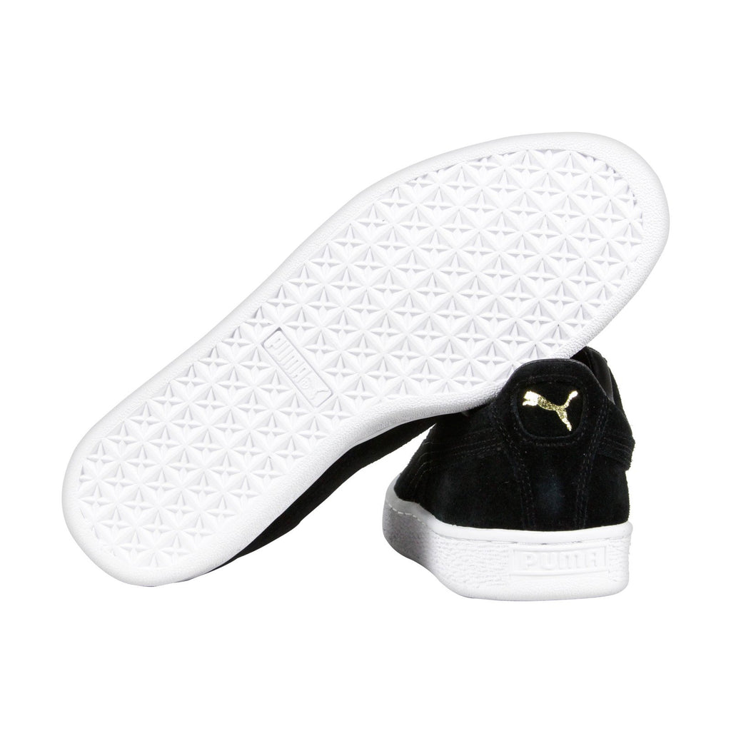puma suede black team gold white
