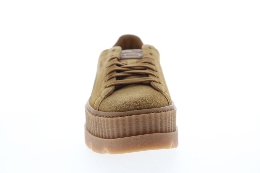 Brown Puma Suede Creepers Gold Sneakers Puma X Fenty Cleated