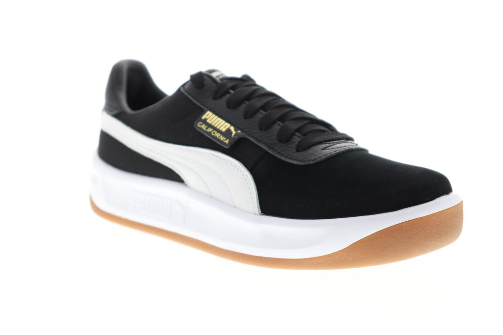 Puma California Casual 36660806 Mens Black Leather Lifestyle Sneakers