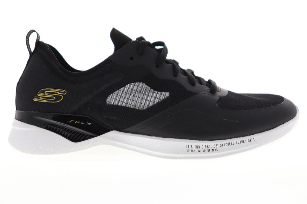 Skechers Modena Olbak 52550 Mens Black Canvas Low Lifestyle Sneake - Shoes
