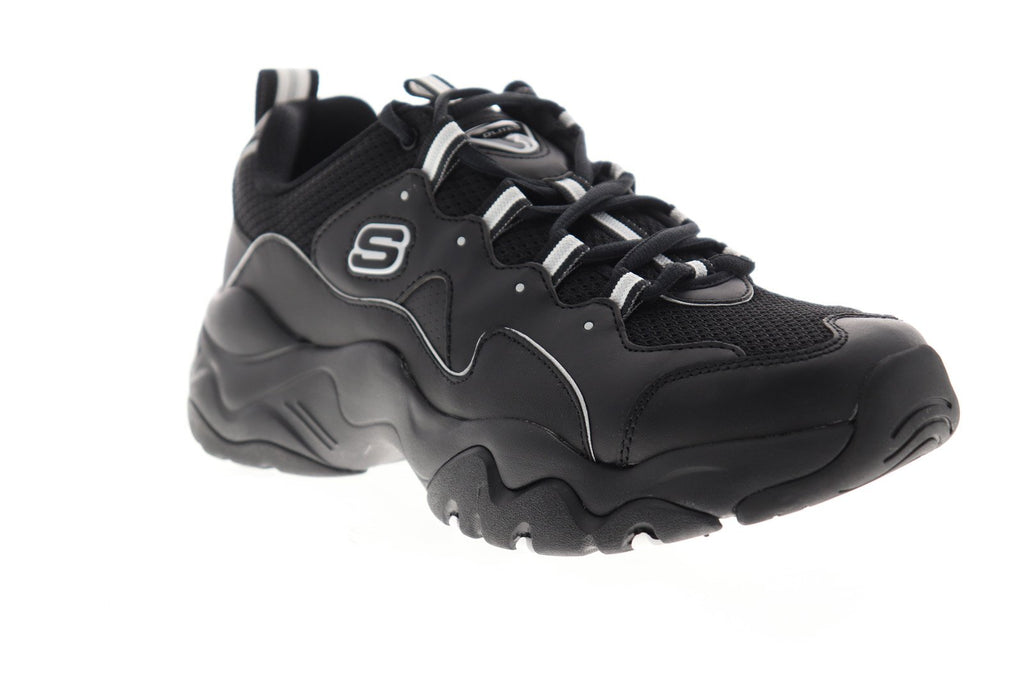 Skechers D Lites Silverwood 52685 Mens Black Leather Lifestyle