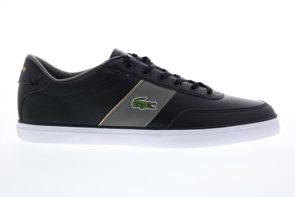 Lacoste Court-Master 31 Mens Black Leather Lace Up Lifestyle