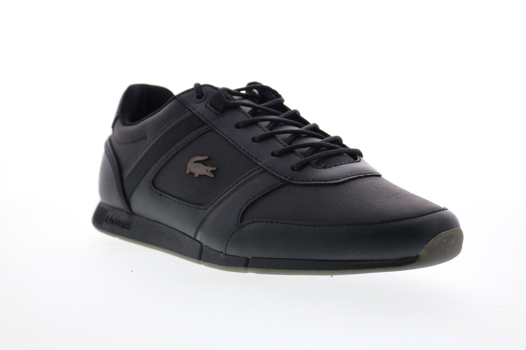 Lacoste Menerva 318 C Mens Black Leather Lace Up Lifestyle