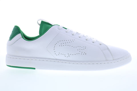 Lacoste Carnaby Evo Li Mens White Leather Lace Up Lifestyle Sneakers Shoes