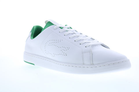 Lacoste Carnaby Evo Li Mens White Leather Lace Up Lifestyle Sneakers Shoes