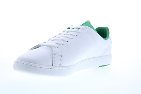 Lacoste Carnaby Evo Li Mens White Leather Lace Up Lifestyle Sneakers Shoes