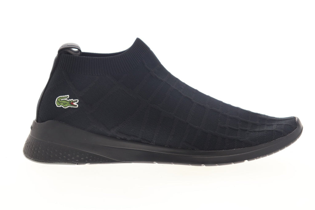 Descent projektor maling Lacoste LT Fit Sock 319 1 SMA Mens Black Canvas Slip On Lifestyle Snea -  Ruze Shoes