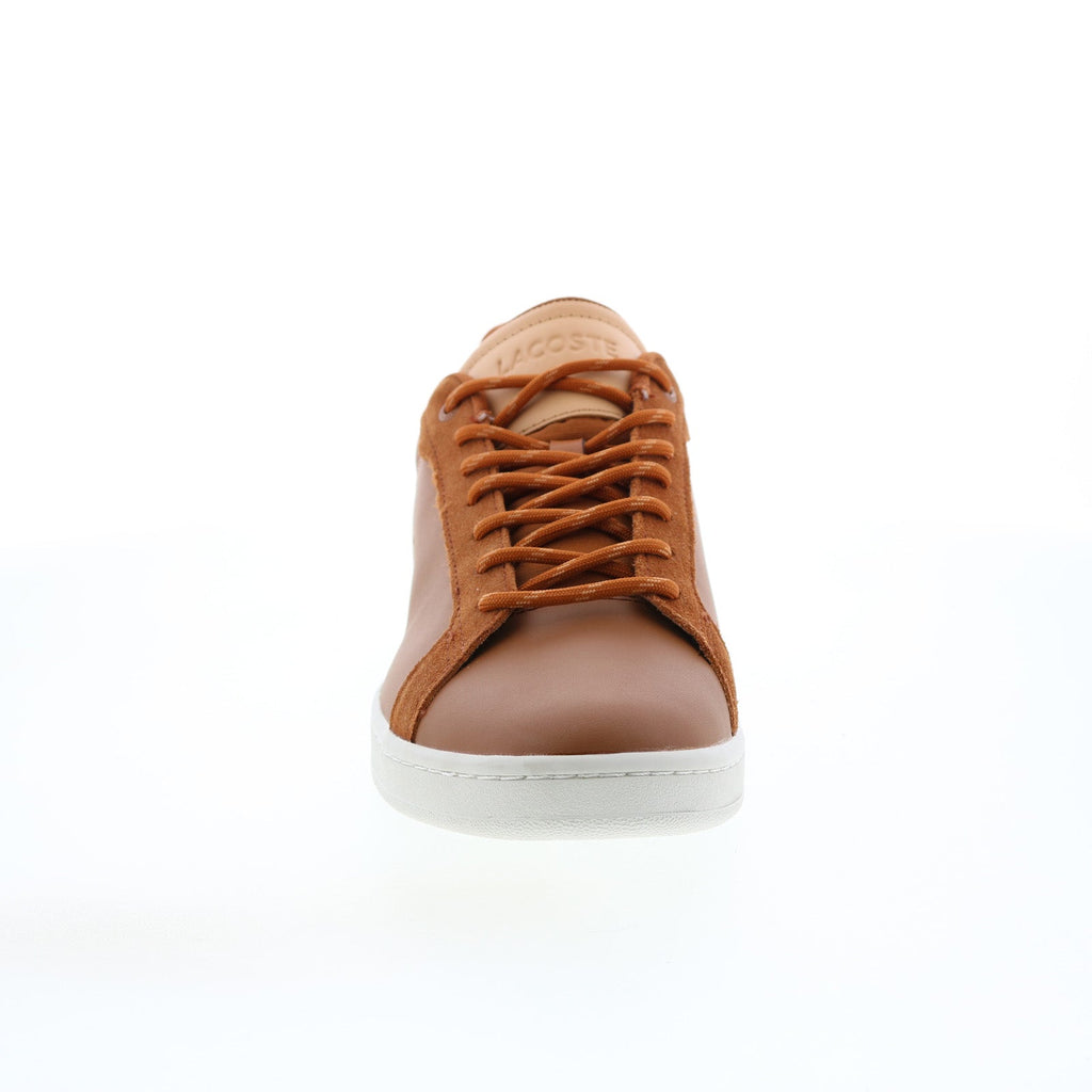 Lacoste Carnaby Pro 222 5 Mens Brown Leather Lifestyle Sneakers - Ruze Shoes