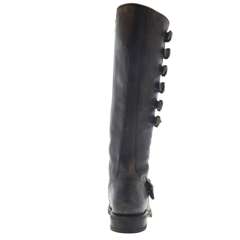 Frye Veronica Belted Tall 70583 Womens Black Casual Dress Boots Shoes