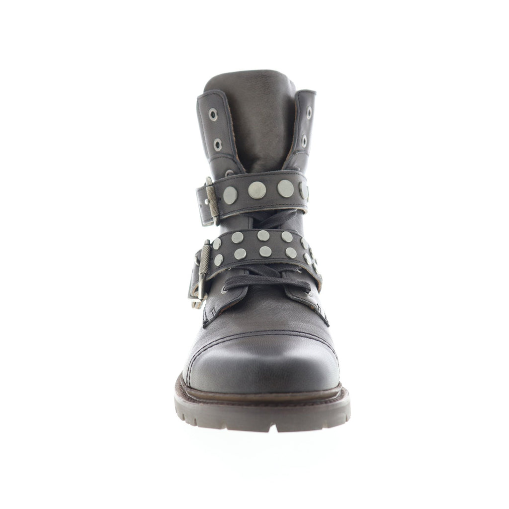Frye Samantha Stud Hiker 70911 Womens Gray Leather Casual Dress Boots - Ruze Shoes