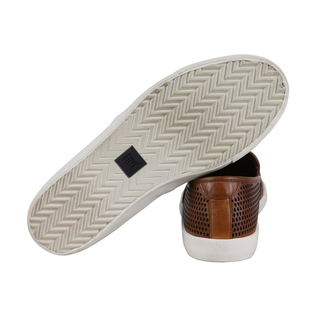 Frye Brett Perf leather Slip-On size 11 Cognac Frye Brett Perf Slip On 81545 Mens Brown Leather Lifestyle  main image 4