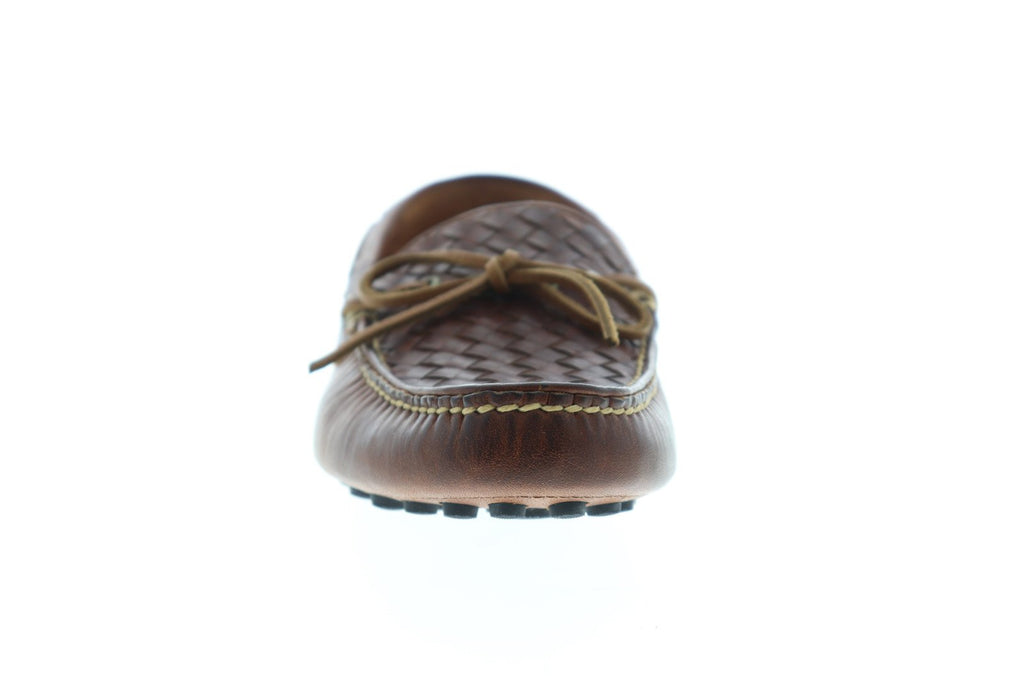 Frye Russel Woven Brown Leather Slip On Casual Loafers Shoes Mens Size 12 Frye Russel Woven 82213 Mens Brown Leather Slip On Casual  main image 2
