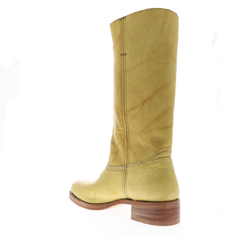 Frye Campus 14L 87290 Mens Yellow Leather Slip On Casual Dress Boots Shoes