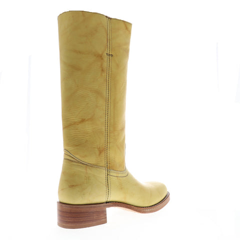 Frye Campus 14L 87290 Mens Yellow Leather Slip On Casual Dress Boots Shoes