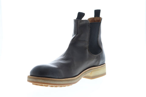 Frye Rainer Chelsea Mens Gray Leather Casual Dress Slip On Boots Shoes