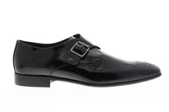 Bruno Magli Coleman BM600284 Mens Black Leather Dress Monk Strap Shoes